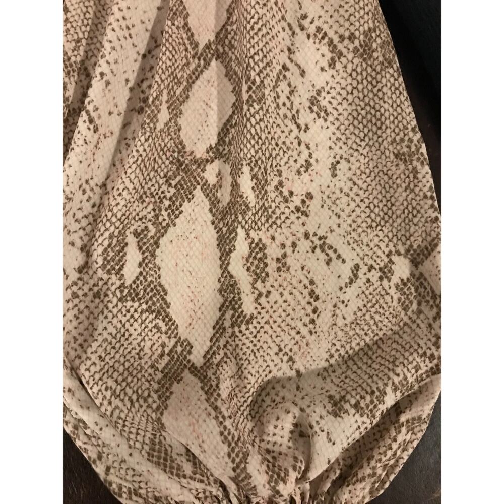 Anthro Current Air Snakeskin Print Mixed Media Top S Lightweight Boho Chic - Picture 5 of 11